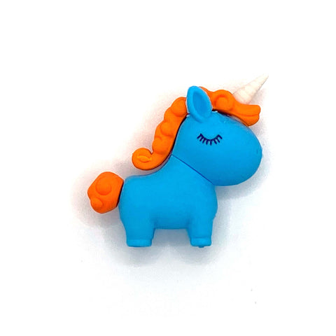 Blue unicorn eraser