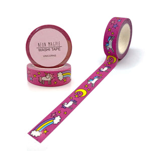 pink glitter unicorn washi tape