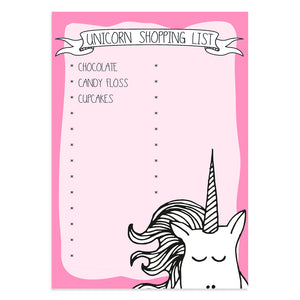 Unicorn Shopping List Pad - Neon Magpie