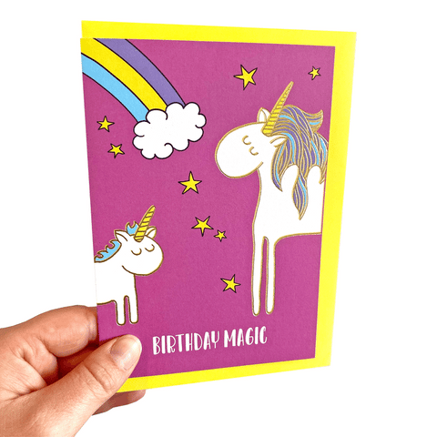 Magic Birthday Card - Neon Magpie
