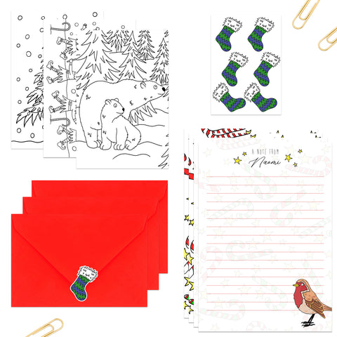 Christmas Letter Writing Set - Neon Magpie