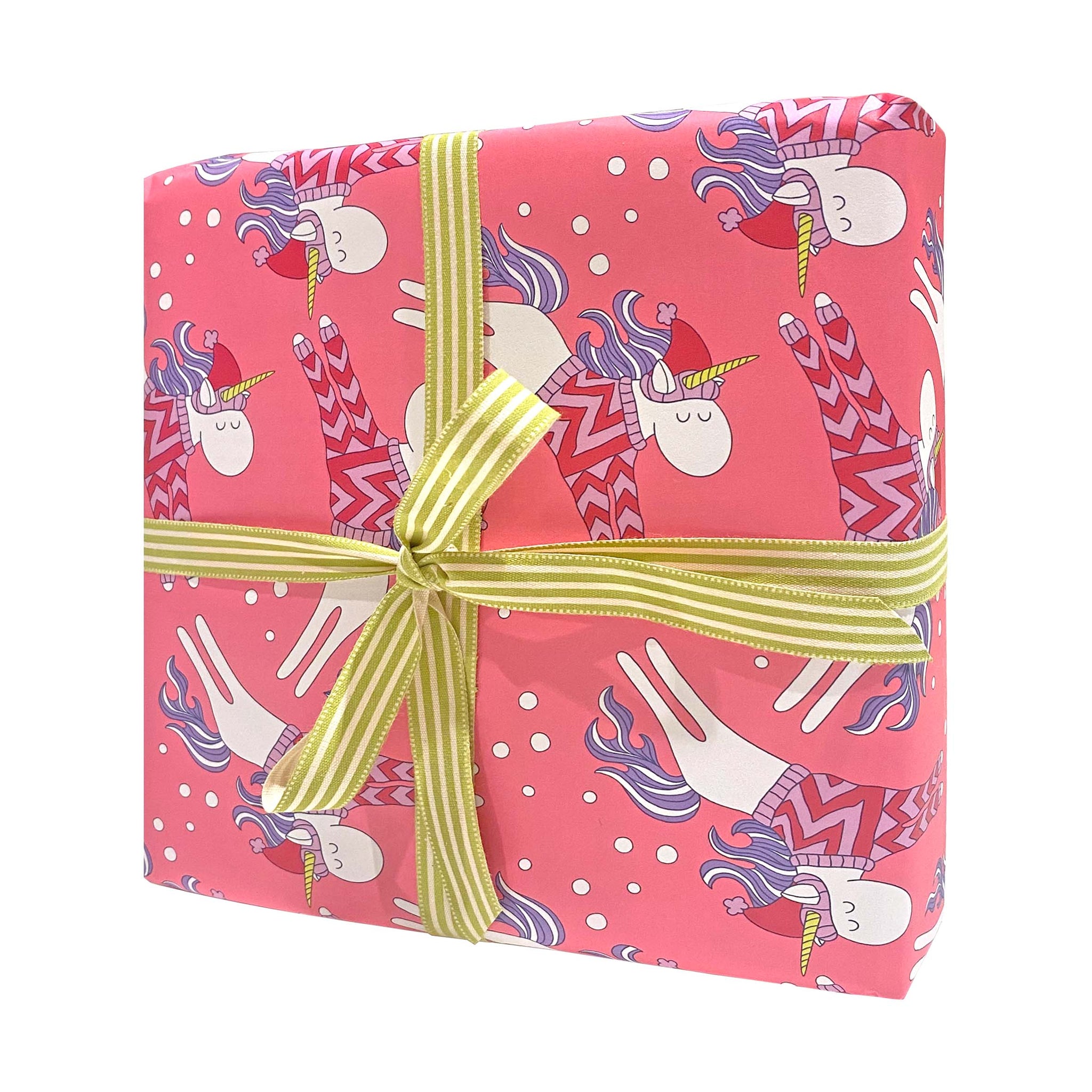 Unicorn Christmas Wrapping Paper and Gift Tags - Neon Magpie