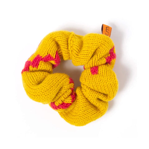 Yellow Knitted Scrunchie