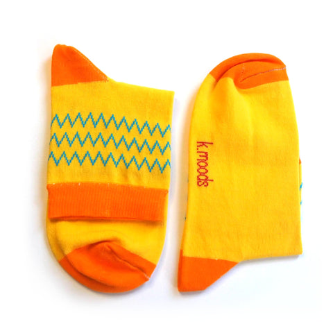 Yellow Zig-Zag Socks